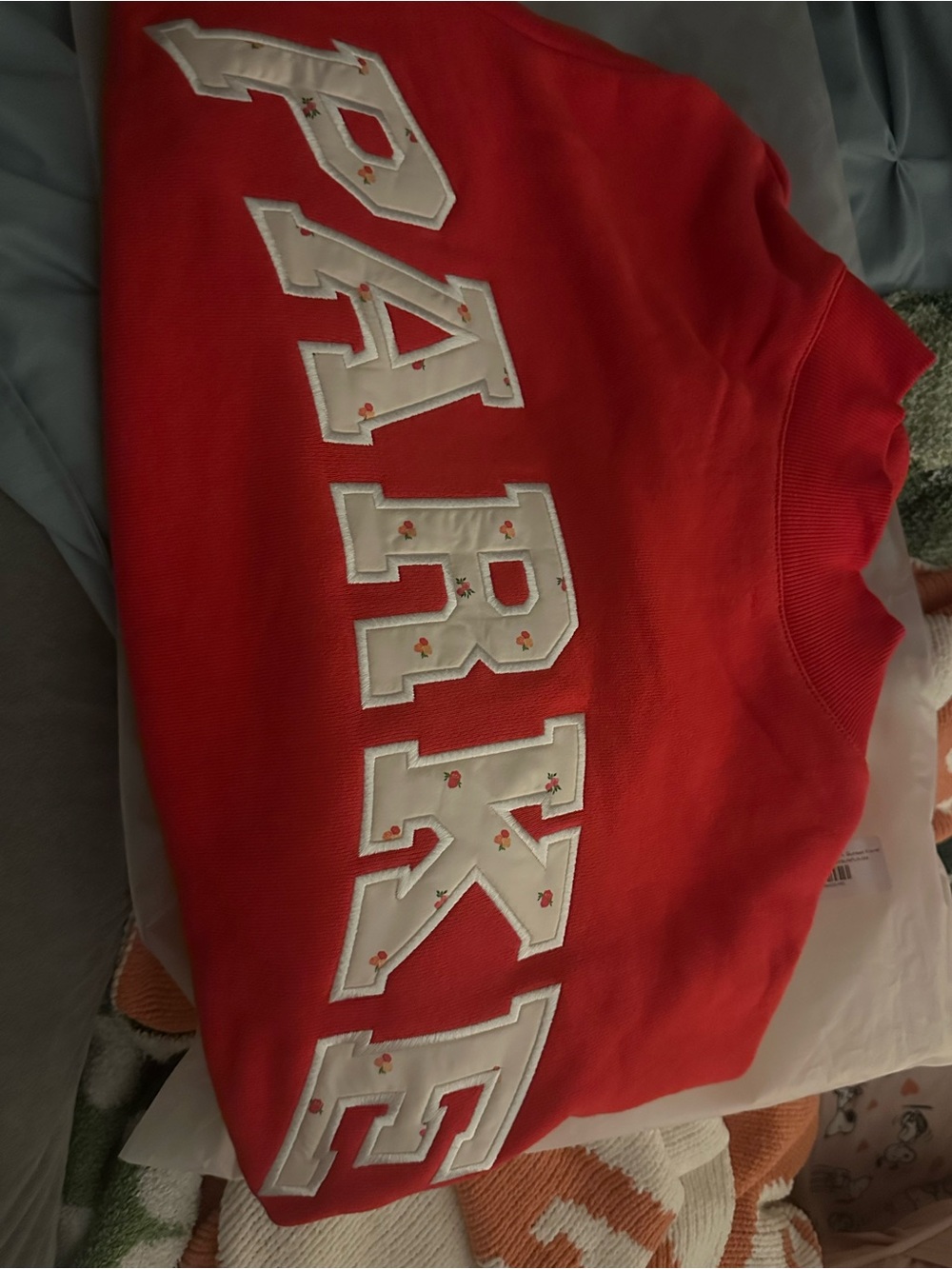 Parke x Maggie & Emma Varsity Mockneck Ruby S/M